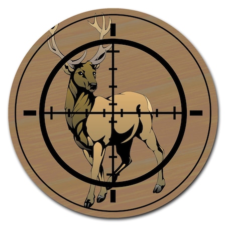Signmission Deer Hunter Circle Rigid Plastic Sign P-8-CIR-Deer Hunter